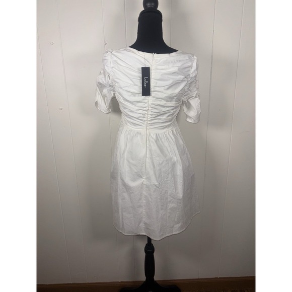 lulus white babydoll dress nwt small lined - Picture 2 of 11